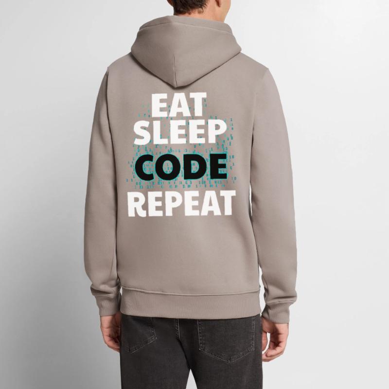 Eat Sleep Code Informatik Programmieren Nerd Java Männer Premium Bio Hoodie