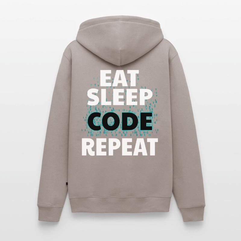 Eat Sleep Code Informatik Programmieren Nerd Java Männer Premium Bio Hoodie