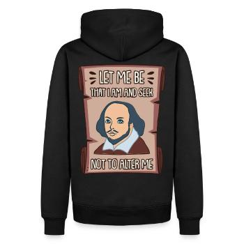 William Shakespeare - Männer Premium Bio Hoodie - Schwarz - Hinten - Nico (187cm)