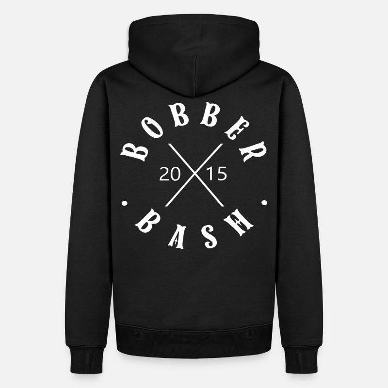 Bobberbash Whiteline - Sweat à capuche Premium bio Homme - noir