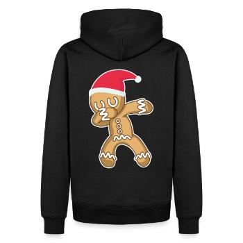 Dabbing Christmas gingerbread man Men Women & Kids - Men’s Premium Organic Hoodie - black - Back - Nico (187cm)