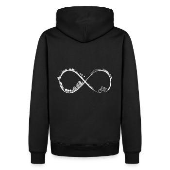 Cycling Cycling Cycling Cycling - Men’s Premium Organic Hoodie - black - Back - Nico (187cm)