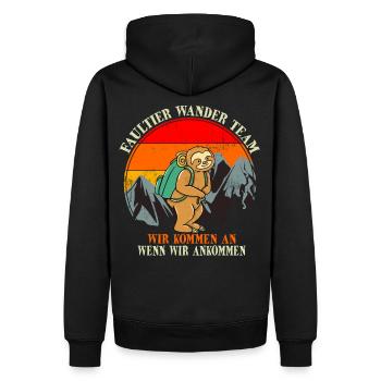 Cadeau Vintage Sloth Wander Team Retro Sloth - Sweat à capuche Premium bio Homme - noir - Dos - Nico (187cm)