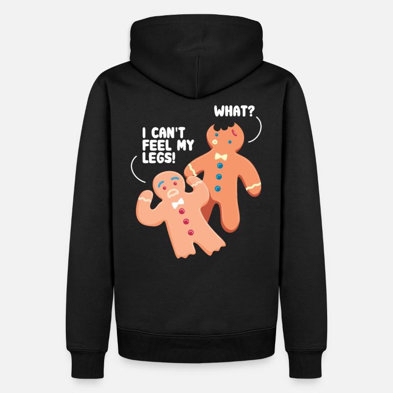 Lebkuchen Gingerbread Lebkuchenmann - Männer Premium Bio Hoodie - Schwarz