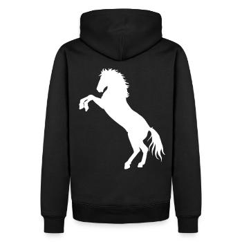 Cheval sauvage étalon cheval chevaux poney cavalier d'équitation - Sweat à capuche Premium bio Homme - noir - Dos - Nico (187cm)
