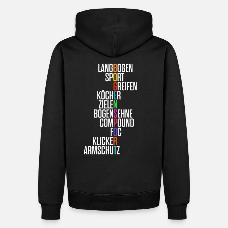 Bogenschießen Feldbogenschießen Langbogen Bogen - Männer Premium Bio Hoodie - Schwarz