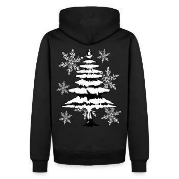 Christmas tree forest Christmas Xmas forest - Men’s Premium Organic Hoodie - black - Back - Nico (187cm)