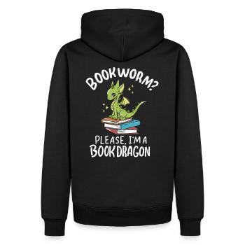 Livre Livres Lire Bookworm Bookworm Bookdragon - Sweat à capuche Premium bio Homme - noir - Dos - Nico (187cm)