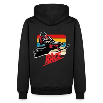 Snowmobile snowmobile extreme sports gift - Men’s Premium Organic Hoodie - black - Back - Nico (187cm)