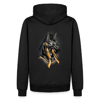 Anubis cadeau de divinité égyptienne - Sweat à capuche Premium bio Homme - noir - Dos - Nico (187cm)