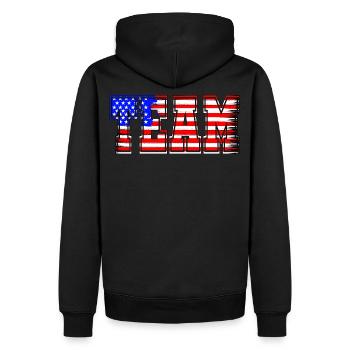 Team USA - Sweat à capuche Premium bio Homme - noir - Dos - Nico (187cm)