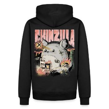 Funny CHINZILLA gift for chinchilla owners - Men’s Premium Organic Hoodie - black - Back - Nico (187cm)