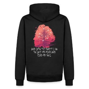 And Into The Forest I Go To Lose My Mind - Männer Premium Bio Hoodie - Schwarz - Hinten - Nico (187cm)