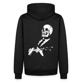 Cadeau de musicien banjo squelette pour musiciens - Sweat à capuche Premium bio Homme - noir - Dos - Nico (187cm)