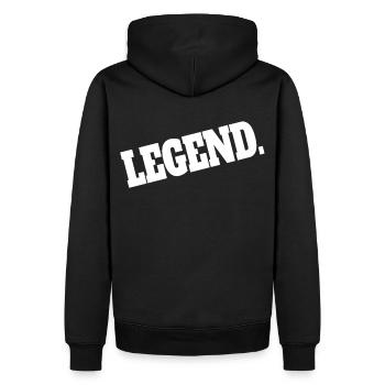 Legend legend legendary - Men’s Premium Organic Hoodie - black - Back - Nico (187cm)