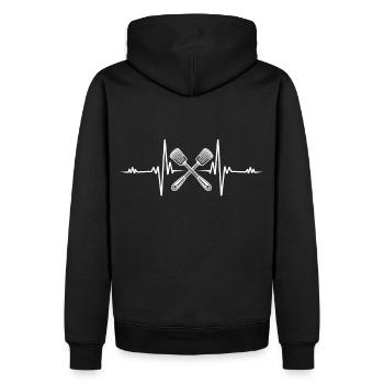 Heartbeat Chef Chef Chef Chef Cadeau - Sweat à capuche Premium bio Homme - noir - Dos - Nico (187cm)