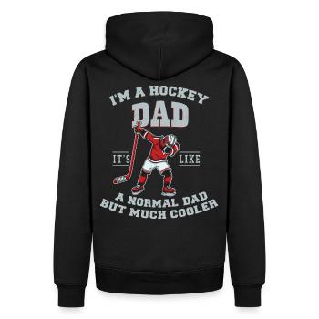 Dabbing rétro hockey Papa Ice Hockey Dad - Sweat à capuche Premium bio Homme - noir - Dos - Nico (187cm)