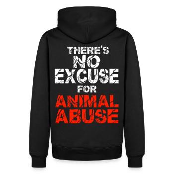Animal experiments Animal cruelty Abolish experimental laboratory - Men’s Premium Organic Hoodie - black - Back - Nico (187cm)