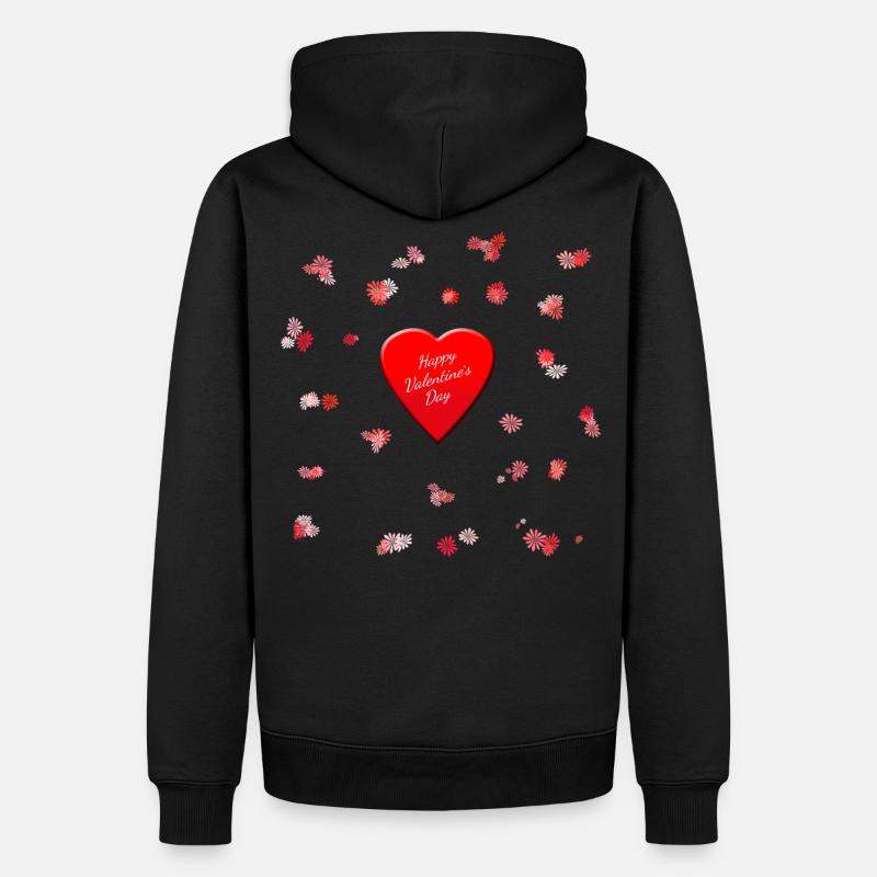 Joyeuse Saint Valentin Saint Valentin - Sweat à capuche Premium bio Homme - noir