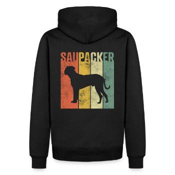 Saupacker Dog Dog Lover - Chemise pour chien drôle - Sweat à capuche Premium bio Homme - noir - Dos - Nico (187cm)