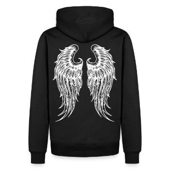 2reborn wings wing angel heaven heaven angel ch - Men’s Premium Organic Hoodie - black - Back - Nico (187cm)