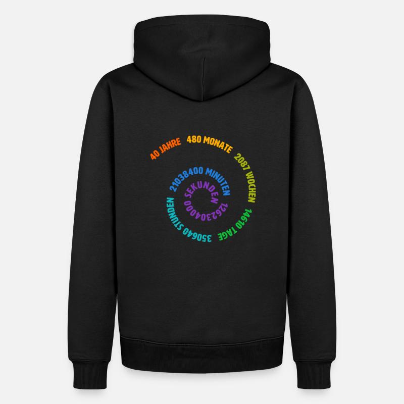 Cadeau d’anniversaire 40 ans 40 ans - Sweat à capuche Premium bio Homme - noir