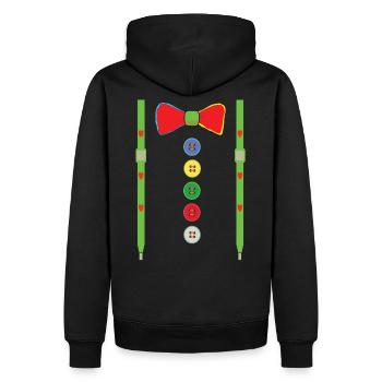 Clown carnaval costume de carnaval - Sweat à capuche Premium bio Homme - noir - Dos - Nico (187cm)