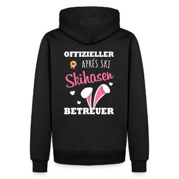 Offizieller Skihasen Betreuer Skifahrer Skihase - Männer Premium Bio Hoodie - Schwarz - Hinten - Nico (187cm)
