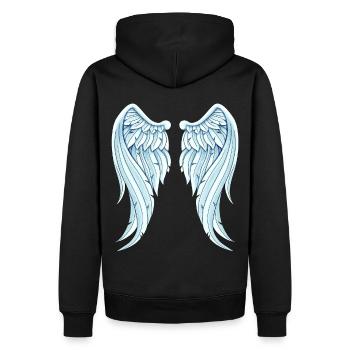Angelwings drôle idée cadeau Ailes d’ange - Sweat à capuche Premium bio Homme - noir - Dos - Nico (187cm)
