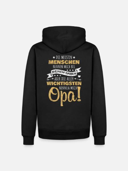 Die Wichtigsten Nennen Mich Opa Retro Vintage - Männer Premium Bio Hoodie - Schwarz