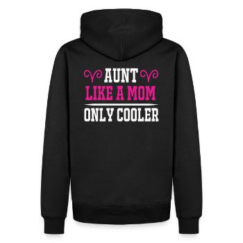 Tante comme une maman seulement plus cool - Sweat à capuche Premium bio Homme - noir - Dos - Nico (187cm)