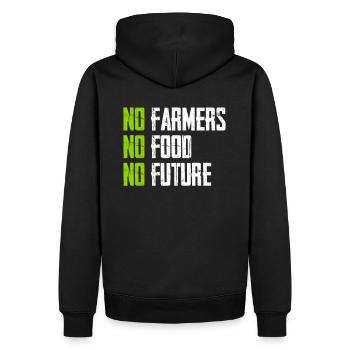 Pas d’agriculteurs - Pas de nourriture - Pas d’avenir - Farmer Farmer - Sweat à capuche Premium bio Homme - noir - Dos - Nico (187cm)