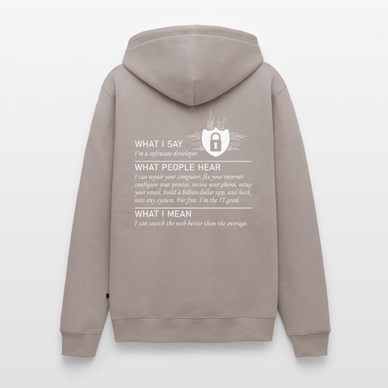 Software developer Funny programmer Men’s Premium Organic Hoodie