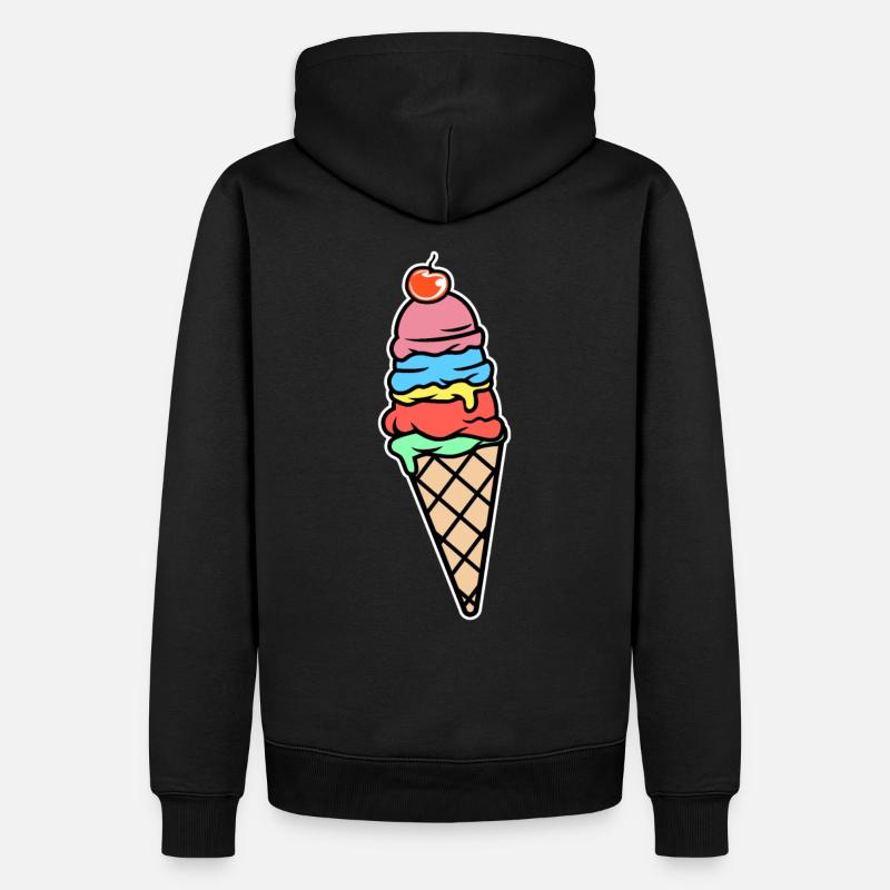 Eis Eiscreme - Männer Premium Bio Hoodie - Schwarz