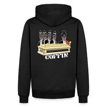 Coffin Dance,Coffin dance,Africa Funeral Song Shirt - Men’s Premium Organic Hoodie - black - Back - Nico (187cm)