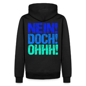 Non, ohhh - Sweat à capuche Premium bio Homme - noir - Dos - Nico (187cm)