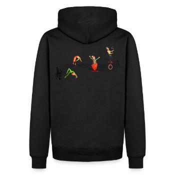 Musique de cirque - Sweat à capuche Premium bio Homme - noir - Dos - Nico (187cm)