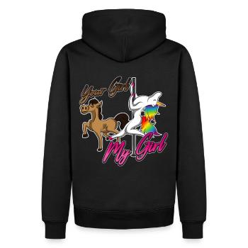 Pole dance unicorn pole dance gift - Men’s Premium Organic Hoodie - black - Back - Nico (187cm)