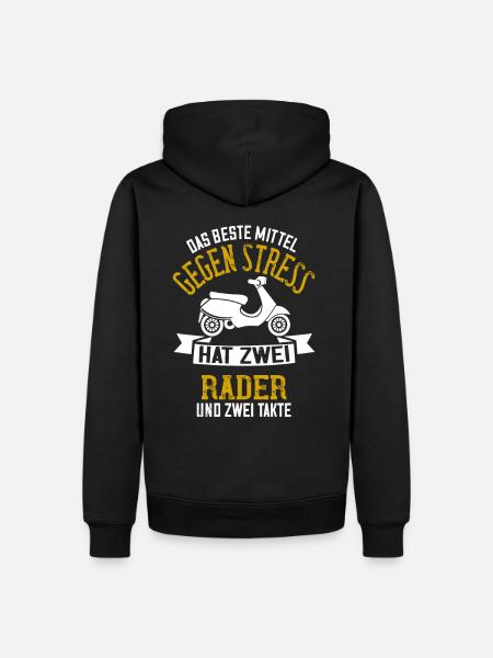 Mofa: Das beste Mittel gegen Stress - Männer Premium Bio Hoodie - Schwarz