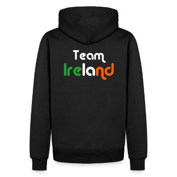 Team Irland - Männer Premium Bio Hoodie - Schwarz - Hinten - Nico (187cm)