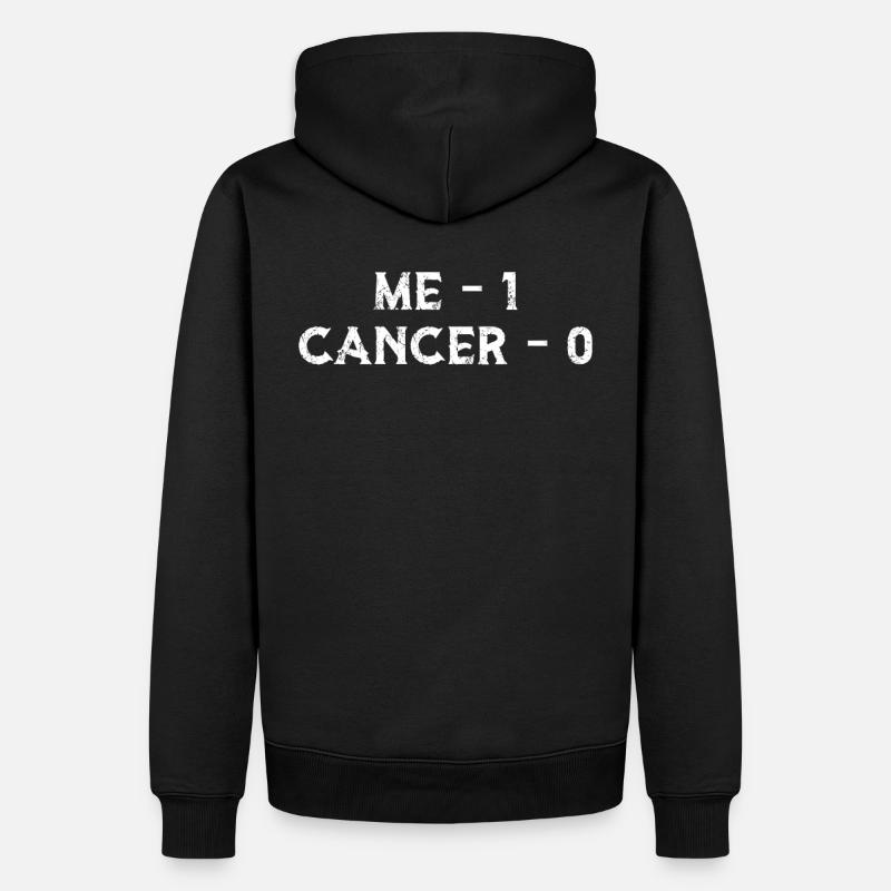 moi 1 cancer 0 - Sweat à capuche Premium bio Homme - noir