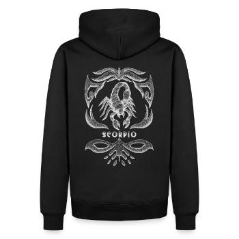 Signe du zodiaque Scorpion Signe du zodiaque - Sweat à capuche Premium bio Homme - noir - Dos - Nico (187cm)