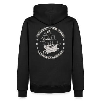 Stoertebeker Crew Vitalienbrüder Hamburg Geschenk - Männer Premium Bio Hoodie - Schwarz - Hinten - Nico (187cm)
