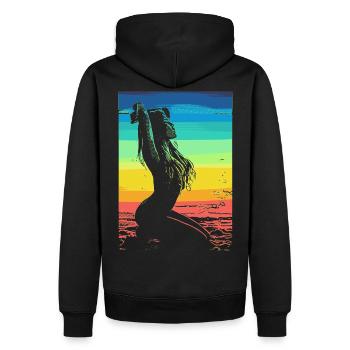 2reborn summer Bikini Beach Volleyball Girl Ibiza - Männer Premium Bio Hoodie - Schwarz - Hinten - Nico (187cm)