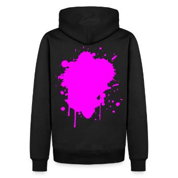 BACKGROUND - Männer Premium Bio Hoodie - Schwarz - Hinten - Nico (187cm)
