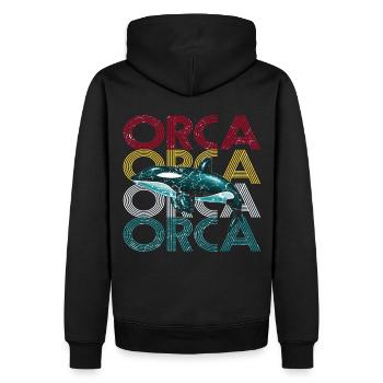 Orca - Sweat à capuche Premium bio Homme - noir - Dos - Nico (187cm)