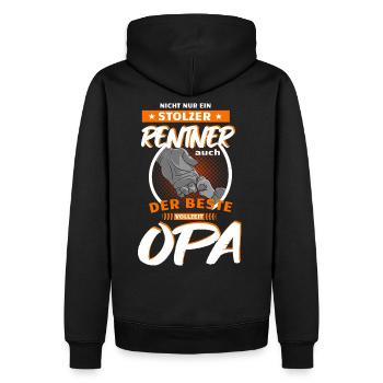Rentner super Geschenk für den Opa - Männer Premium Bio Hoodie - Schwarz - Hinten - Nico (187cm)