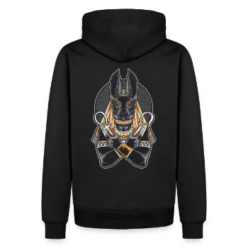 Anubis dieu égyptien divinité Egypte cadeau - Sweat à capuche Premium bio Homme - noir - Dos - Nico (187cm)