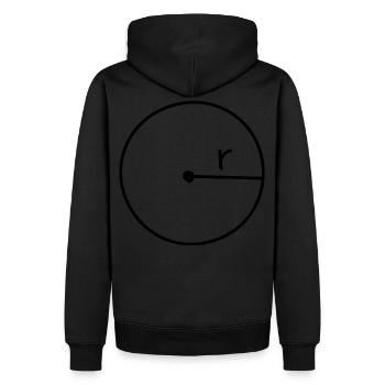 Cadeau de professeur de géométrie mathématique - Sweat à capuche Premium bio Homme - noir - Dos - Nico (187cm)