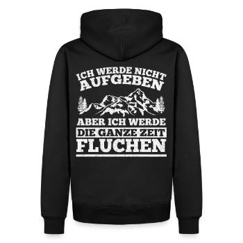 Wandern Wandersport Wanderweg Wanderteam Lustig - Männer Premium Bio Hoodie - Schwarz - Hinten - Nico (187cm)